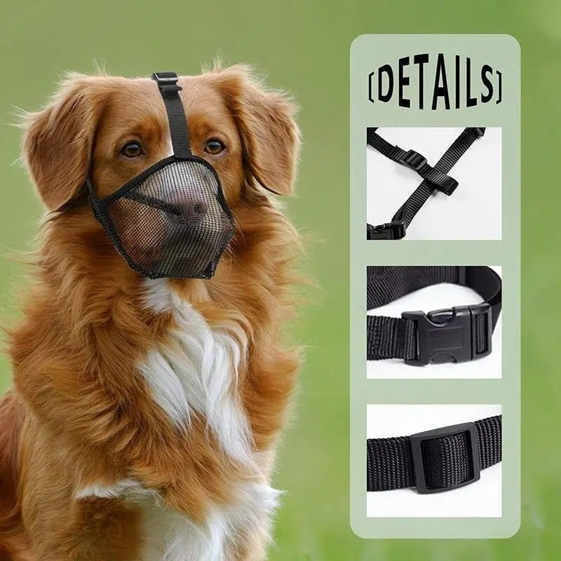 Dog Muzzle Mesh Breathable Pet