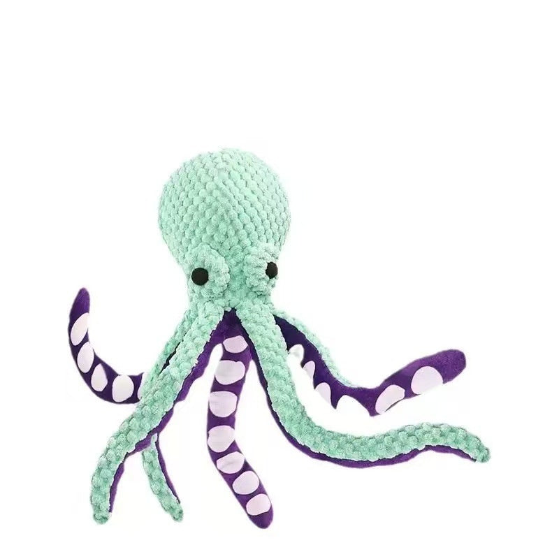 Squeaky Six-Legged Octopus Plush Chew Toy For Cats & Dogs