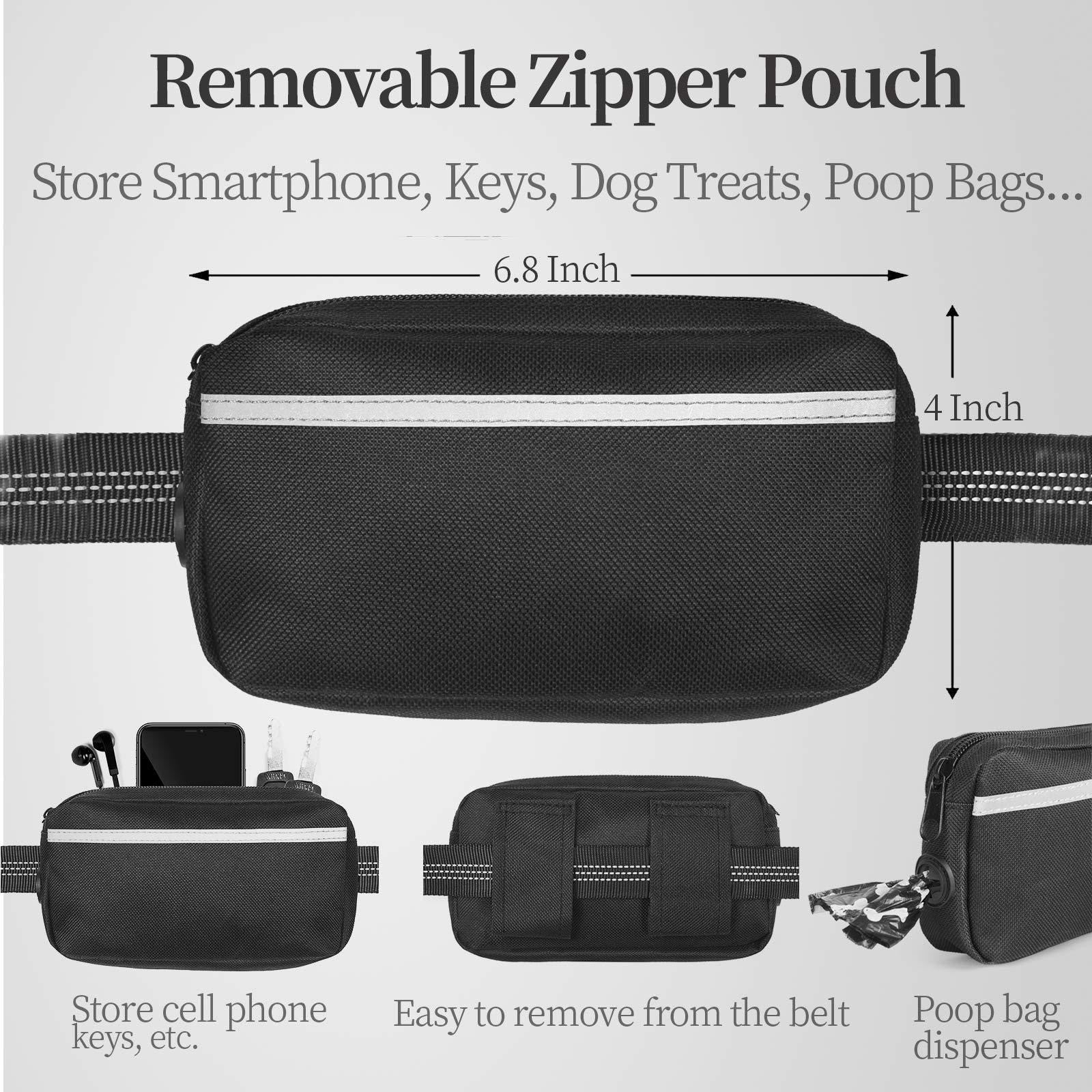 2025 Cross-Border Hot-Selling Multifunctional Dog Leash Waist Bag Pet Set For Walking And Running, Nylon Reflective Traction Rope