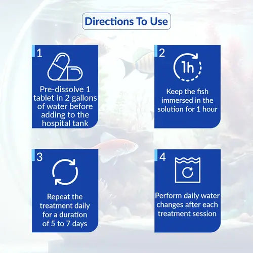Fish Cipro 500mg Tablets for Aquarium Fish – 30 Count – Water Care Support
