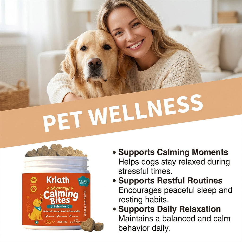 Dog Nutritional Chewable Tablets Help Dogs Take Care Of Daily Behavior Balance And Peaceful Rest Care