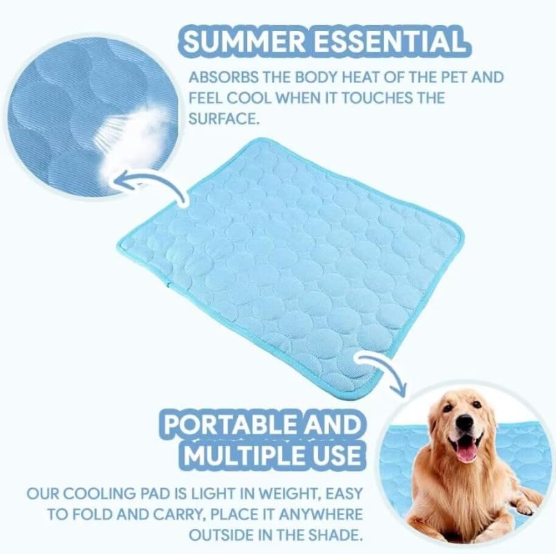 Pet Ice Silk Pad - Summer Cooling Pad For Sofa, Breathable And Anti-slip, Anti-biting Dog Bed Ice Pad, Summer Coolness Dog Pad
