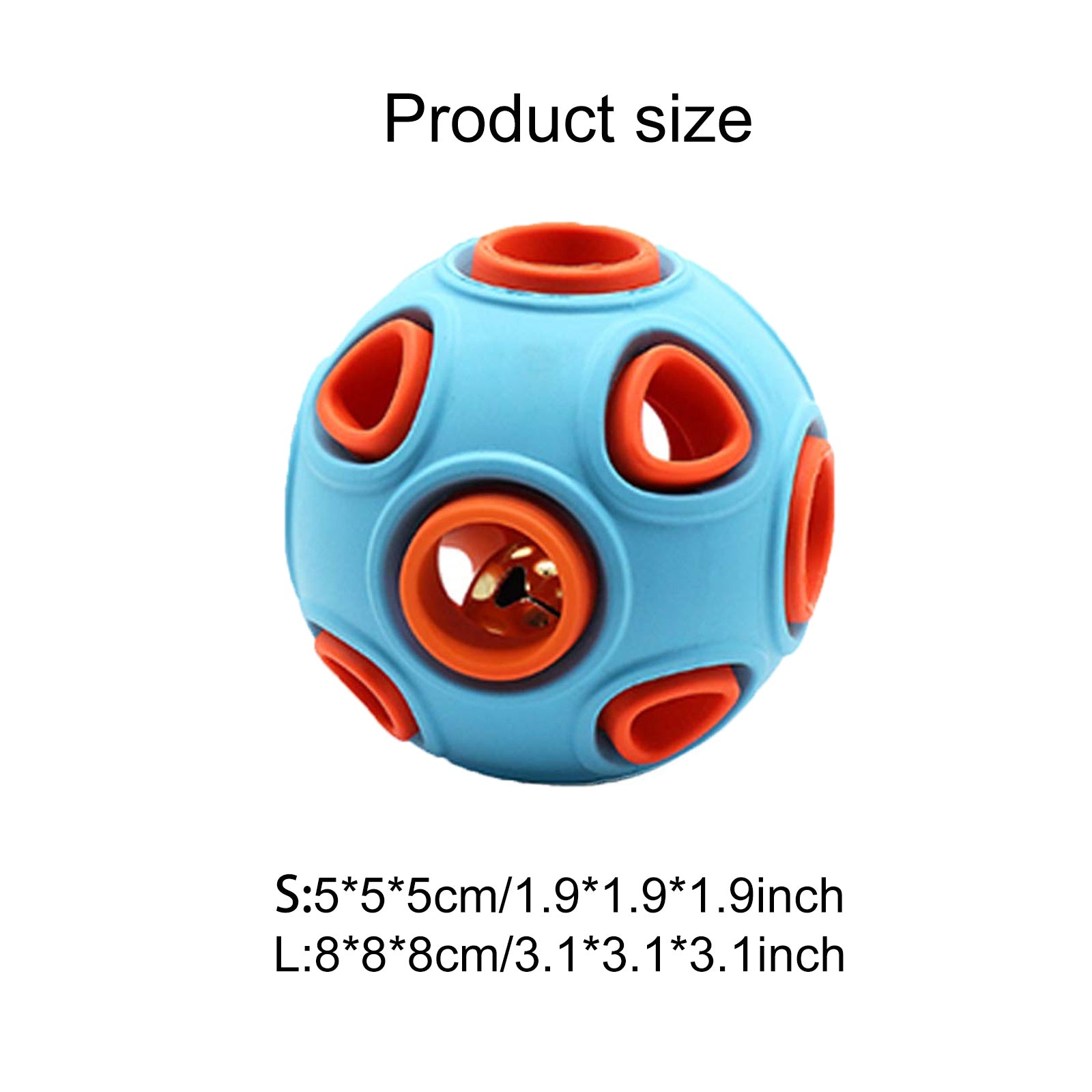 Dog Ball Toy, Dog Interactive Toy With Ring Bell Squeak Toys Dog Rubber Bouncy Ball Pet Exercise Game Puzzle Ball To Increase IQ Search & Catch Bite Resistant Chewing Toy