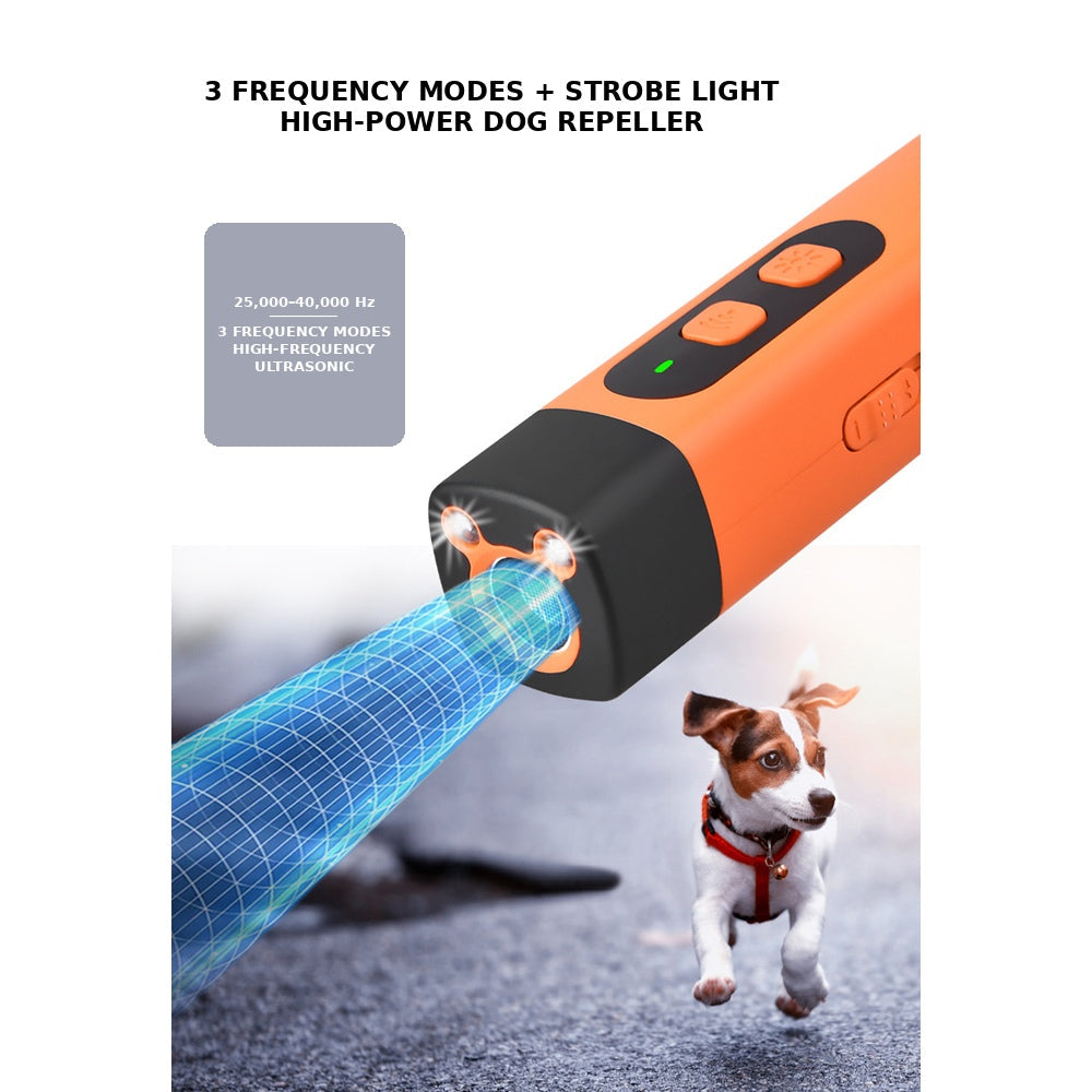 Dog Training Device - Ultrasonic Sound Trainer For Dogs, Handheld No Shock No Spray Bark Control Tool - No Collar Needed Pet Behavior Aid For Training And Focus