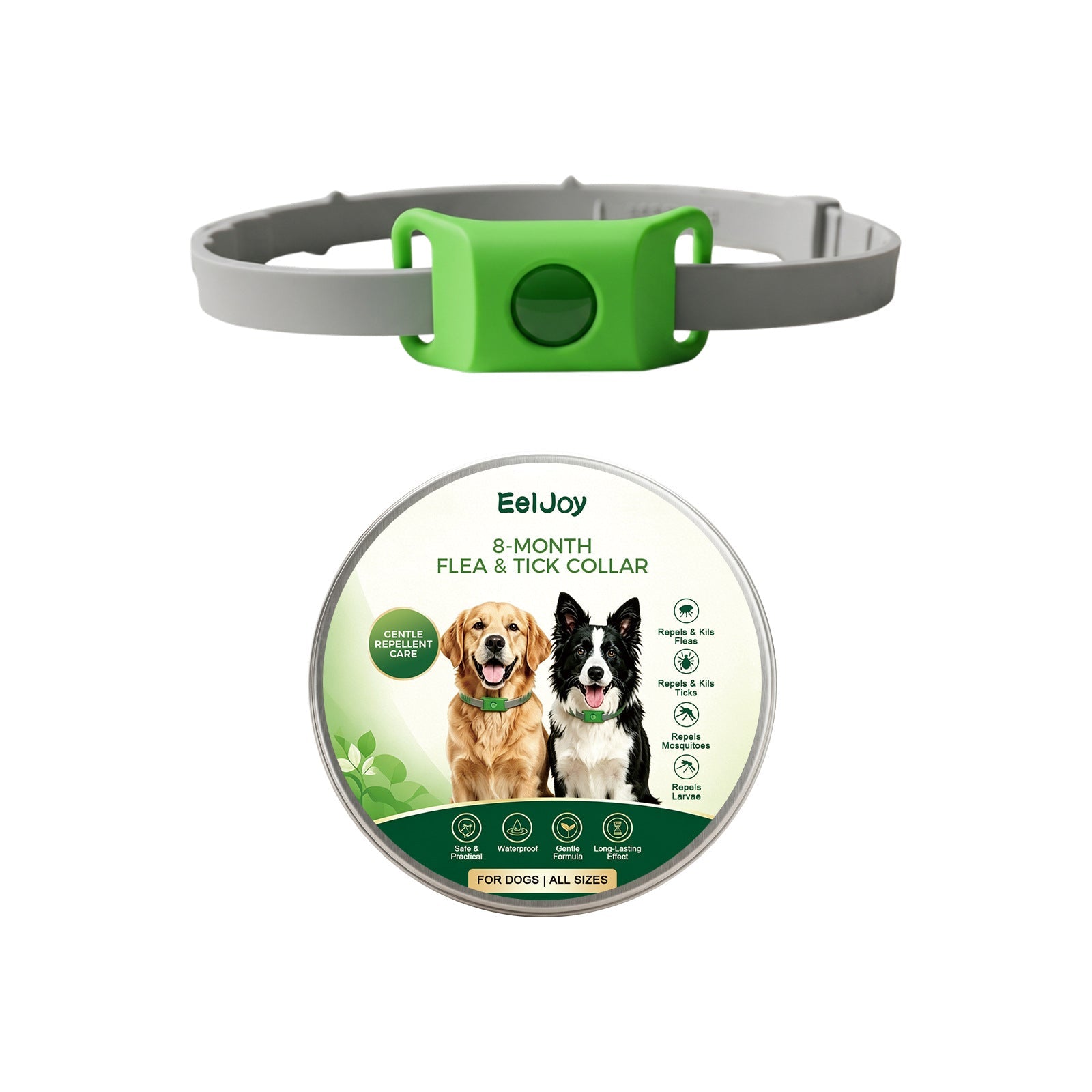 Eeljoy Flea And Tick Collar For Dogs, Waterproof And Effective In Repelling Fleas And Ticks, External Protection For Dogs