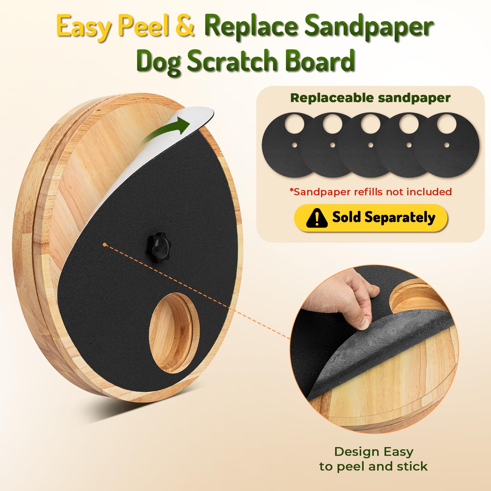 Dog Nail Scratch Board With Treat Box For Claw Care Interactive Nail File Toy For Stress-Free Grooming, Wooden, Adjustable Tension, Suitable For Dogs Of Multiple Sizes, Black