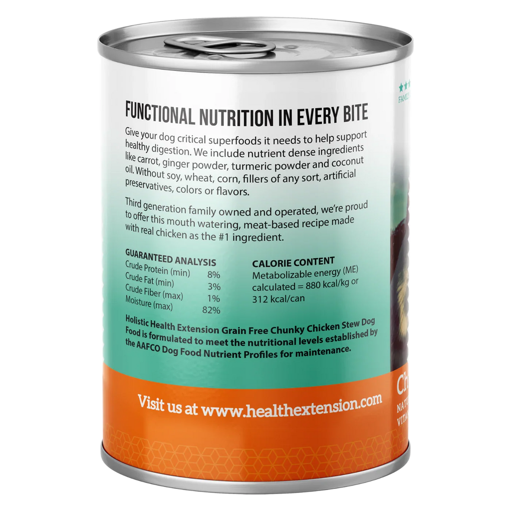 Health Extension Chicken Stew Grain Free Dog Food Can (12.5oz)