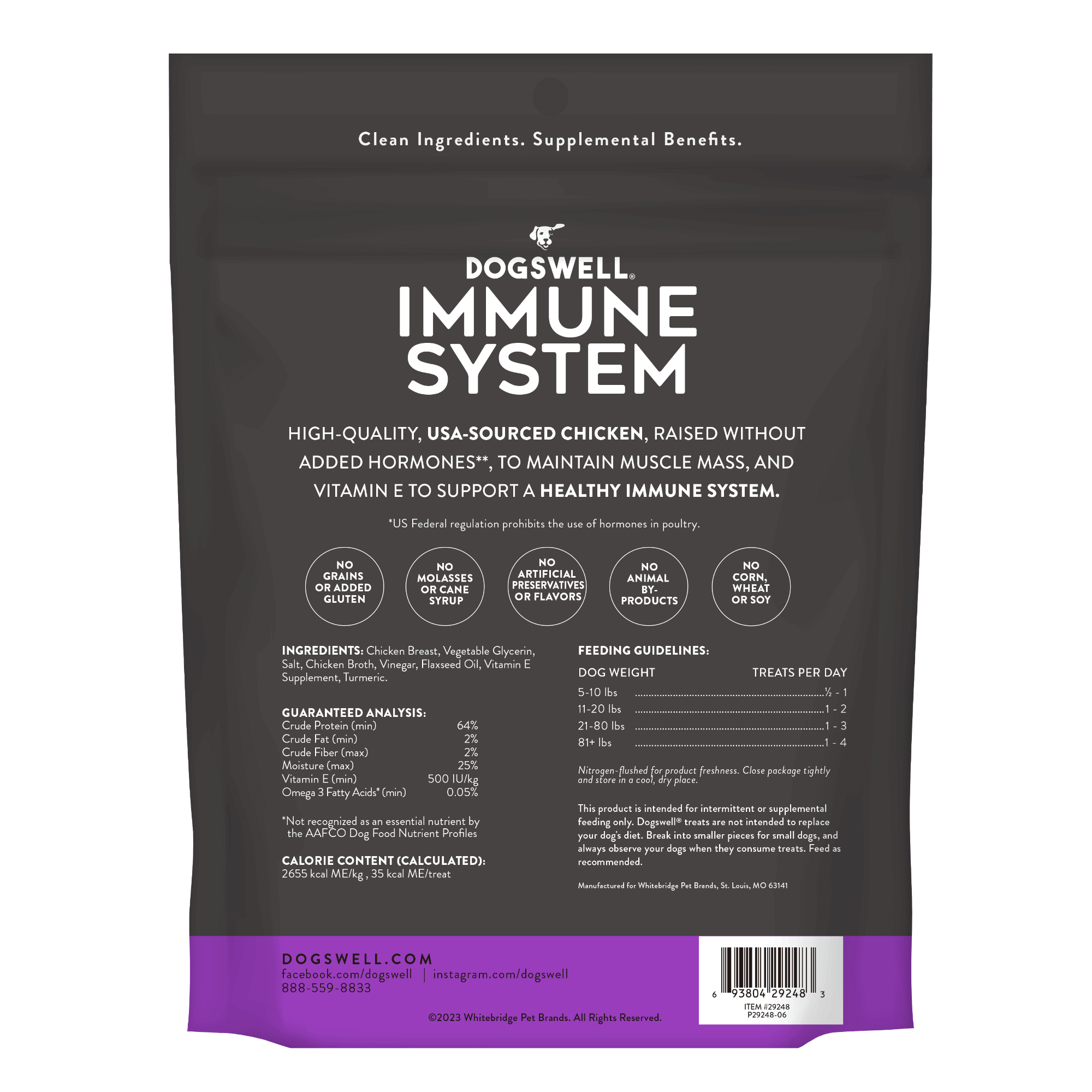 Dogswell Immune System Jerky Treats, Chicken Breast (24oz)