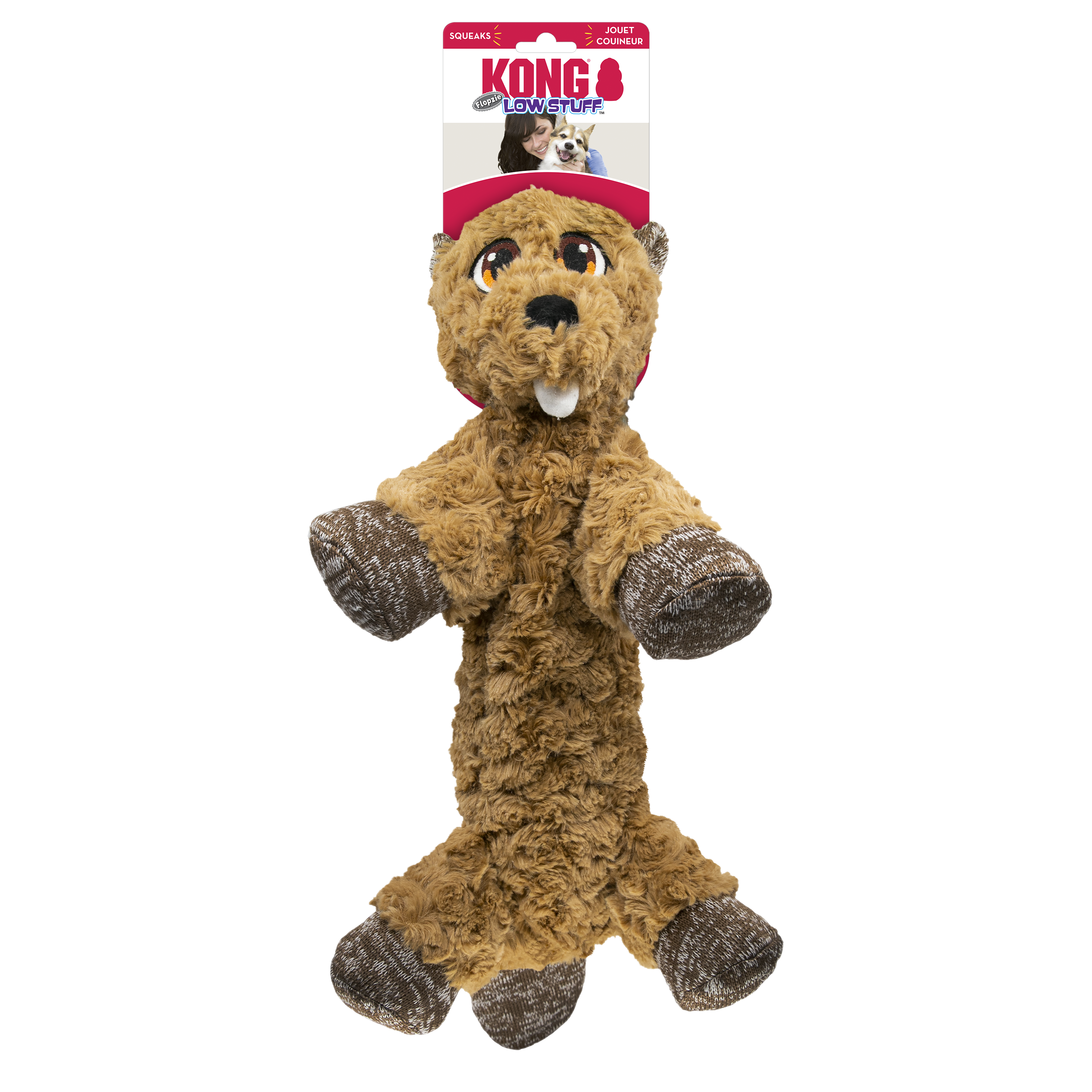 Kong Low Stuff Flopzie Beaver Medium