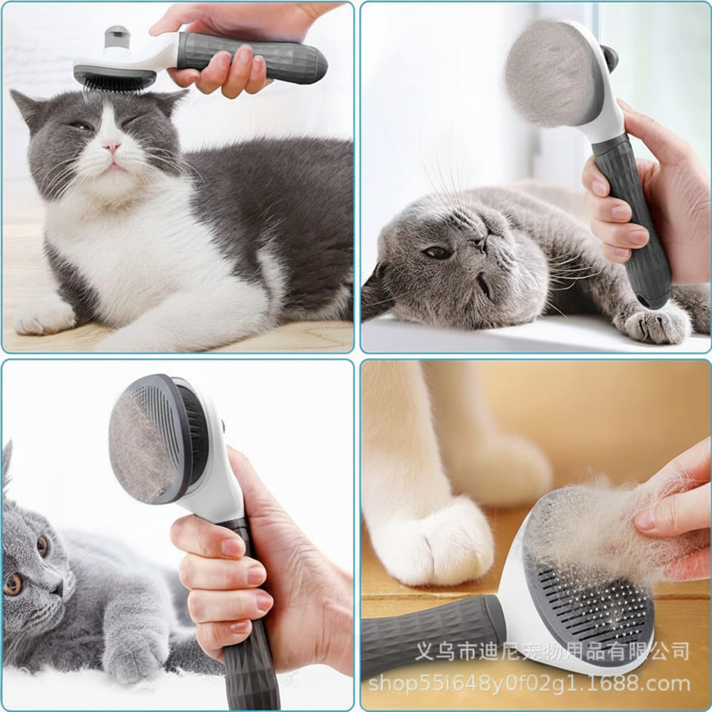 Self-Cleaning Slicker Brush
