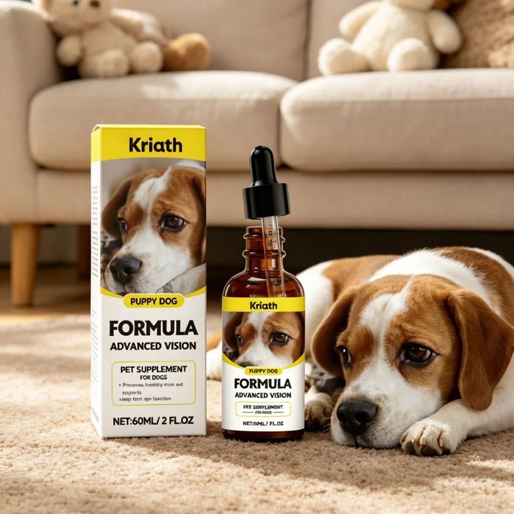 Kriath Dog Eye Supplements Canine Eye Protection Maintain Health Improve Nutrient Absorption Gentle Dog Vision Support Drop 60ml