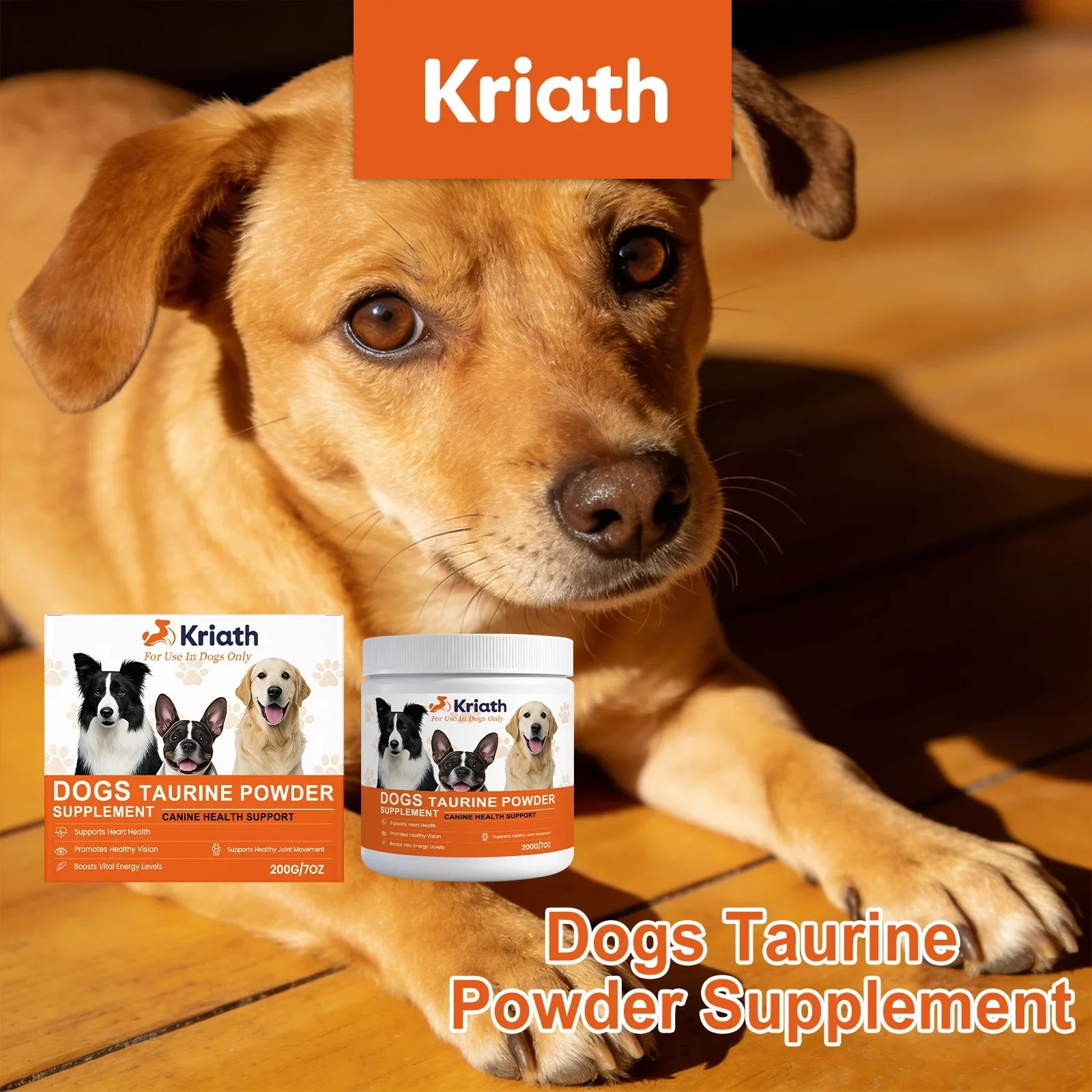 Dogs Taurine Powder Support Heart Health Boosts Vital Energy Levels Maintain Healthy Joint Movement Daily Nutrition Supplements