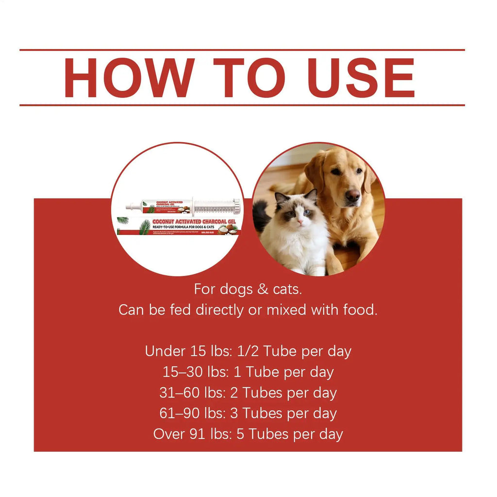 Coconut Shell Care Gel for Dog Cat Intestinal Support Digestive Health Supplement Relief Digestive Balance Gut Health Care
