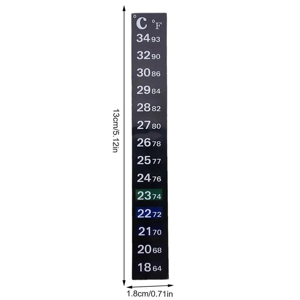 5Pcs/10Pcs Aquarium Fish Tank Strip Stick-on discolor Thermometer Sticker Adhesive Sticky Dual Scale Sticker Temperature Tools