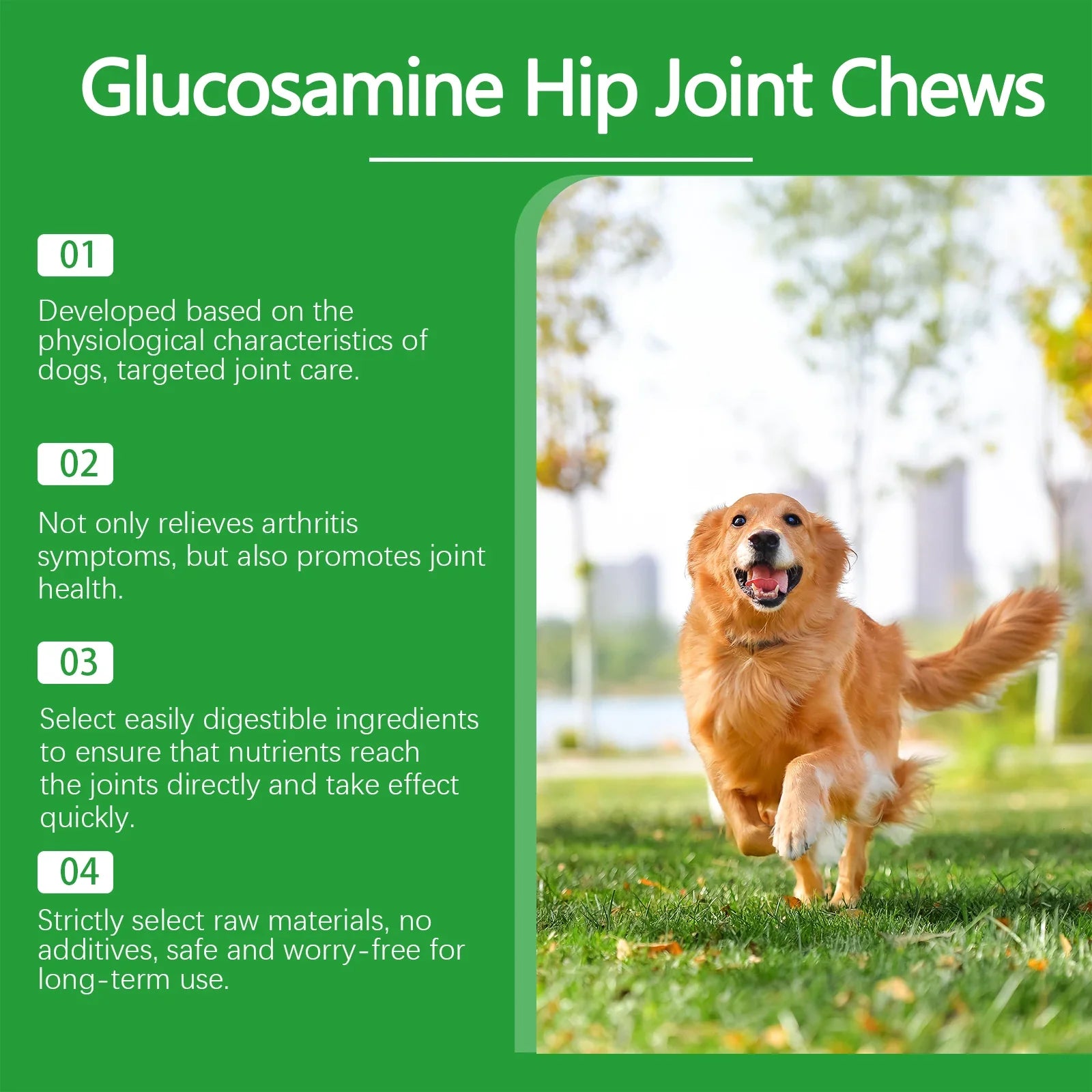Dog Joint Care Tablets, Support Joint Mobility, Boost Vitality, Maintain Cartilage Health, Daily Nutritional Support For Dogs