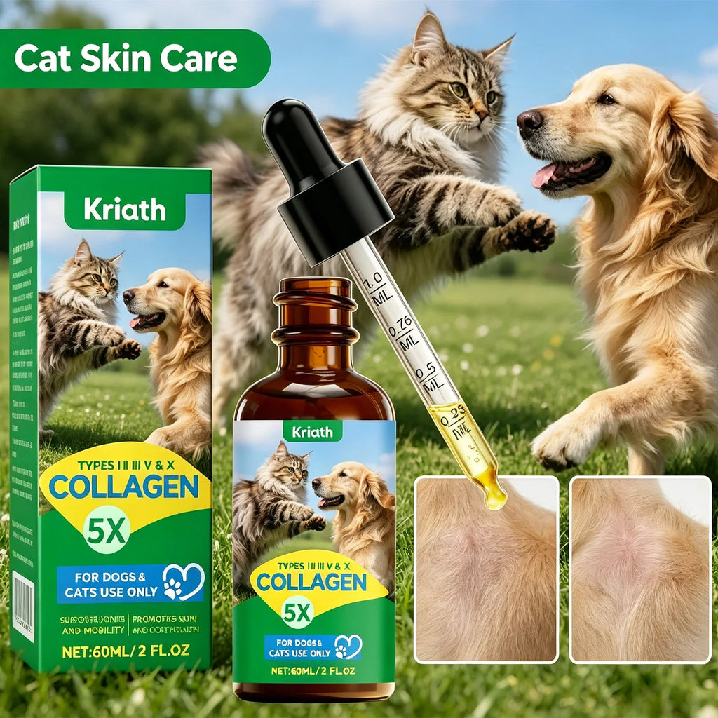 Pet Collagen Drops Joint Care Skin Coat Nourish Gut Digestive Support Immune System Maintenance Liquid Nutrition Supplement 60ml