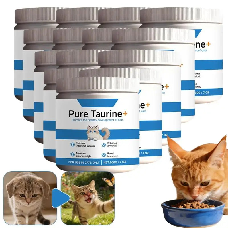 Cats Taurine Powder Gentle Formula Promote Healthy Growth Rich In Nutrients Cat Daily Care Supplements 200G