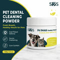 Natural Pet Dental Powder Clean Dog Teeth, Plaque Remover, Breath Treatment for Cats, Tartar Removal, Oral Care Food Supplement