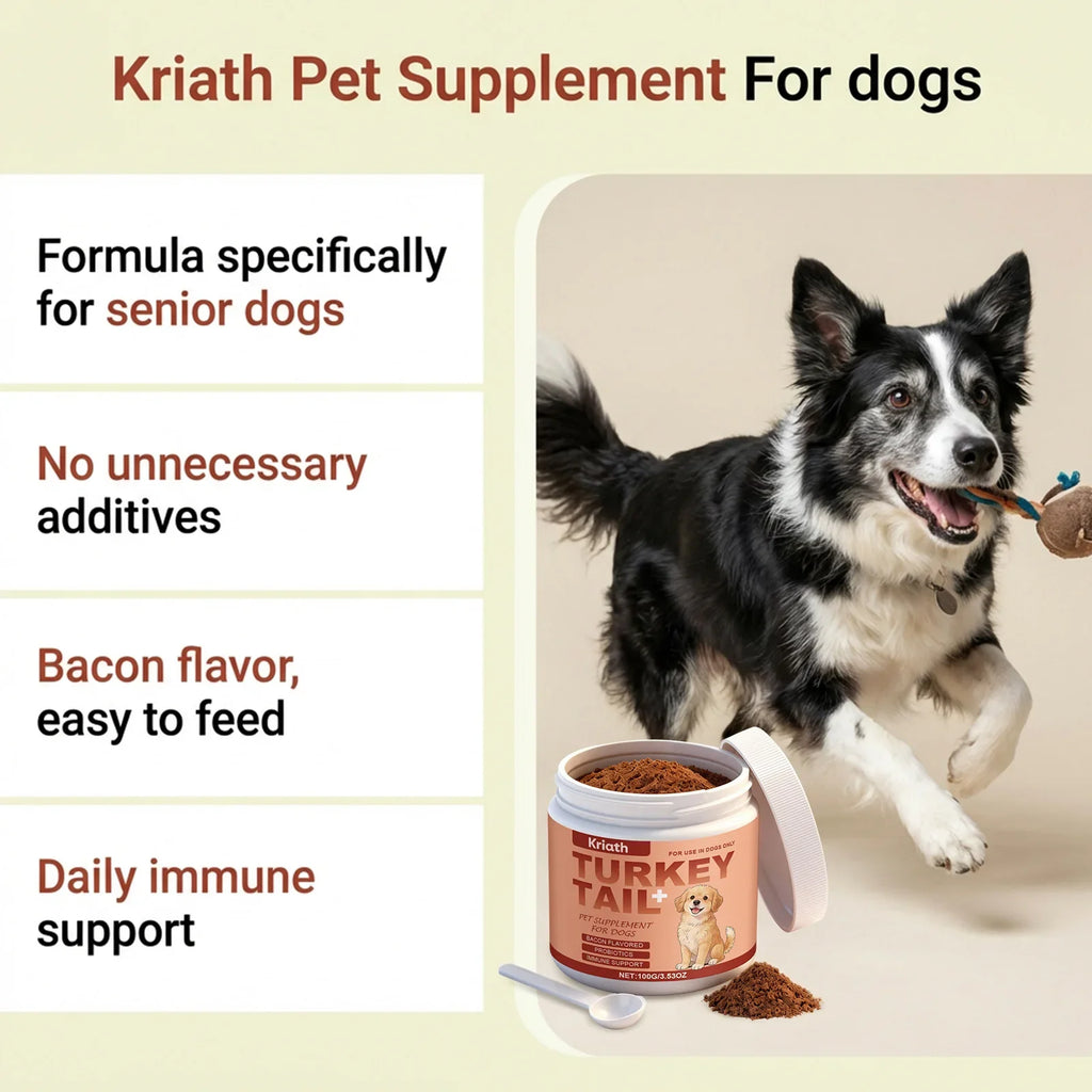 Dog Nutrition Health Supplement Powder Improve Pet Vitality Balance Intestinal Flora Skin Coat Wellness Boost Body Defense 100g