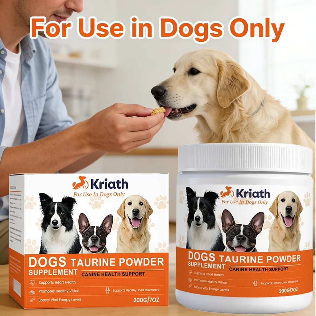 Dogs Taurine Powder Support Heart Health Boosts Vital Energy Levels Maintain Healthy Joint Movement Daily Nutrition Supplements