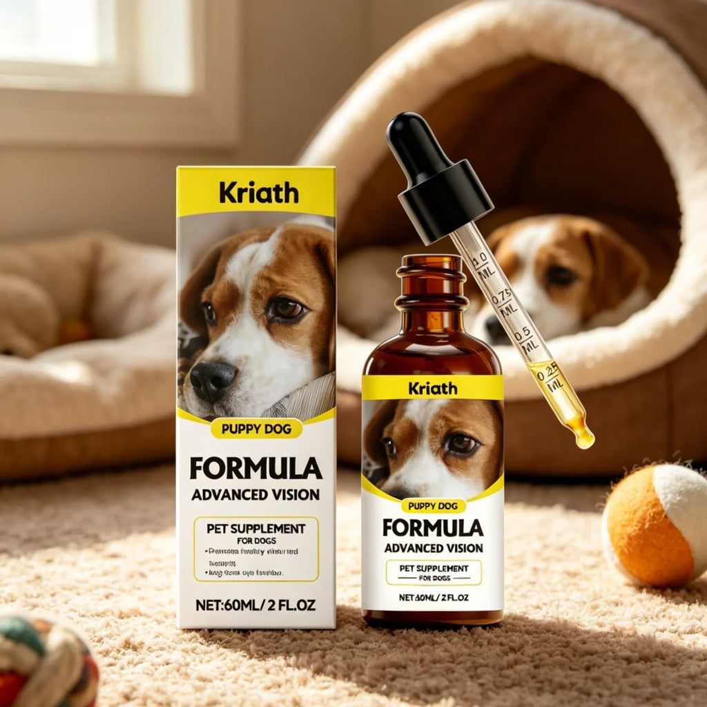 Kriath Dog Eye Supplements Canine Eye Protection Maintain Health Improve Nutrient Absorption Gentle Dog Vision Support Drop 60ml