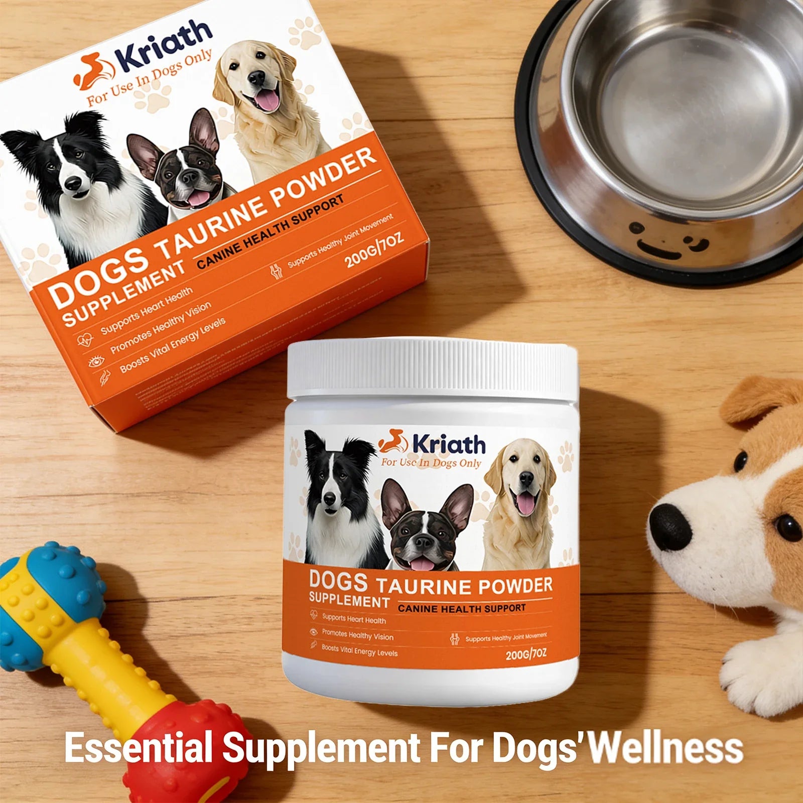 Dogs Taurine Powder Support Heart Health Boosts Vital Energy Levels Maintain Healthy Joint Movement Daily Nutrition Supplements