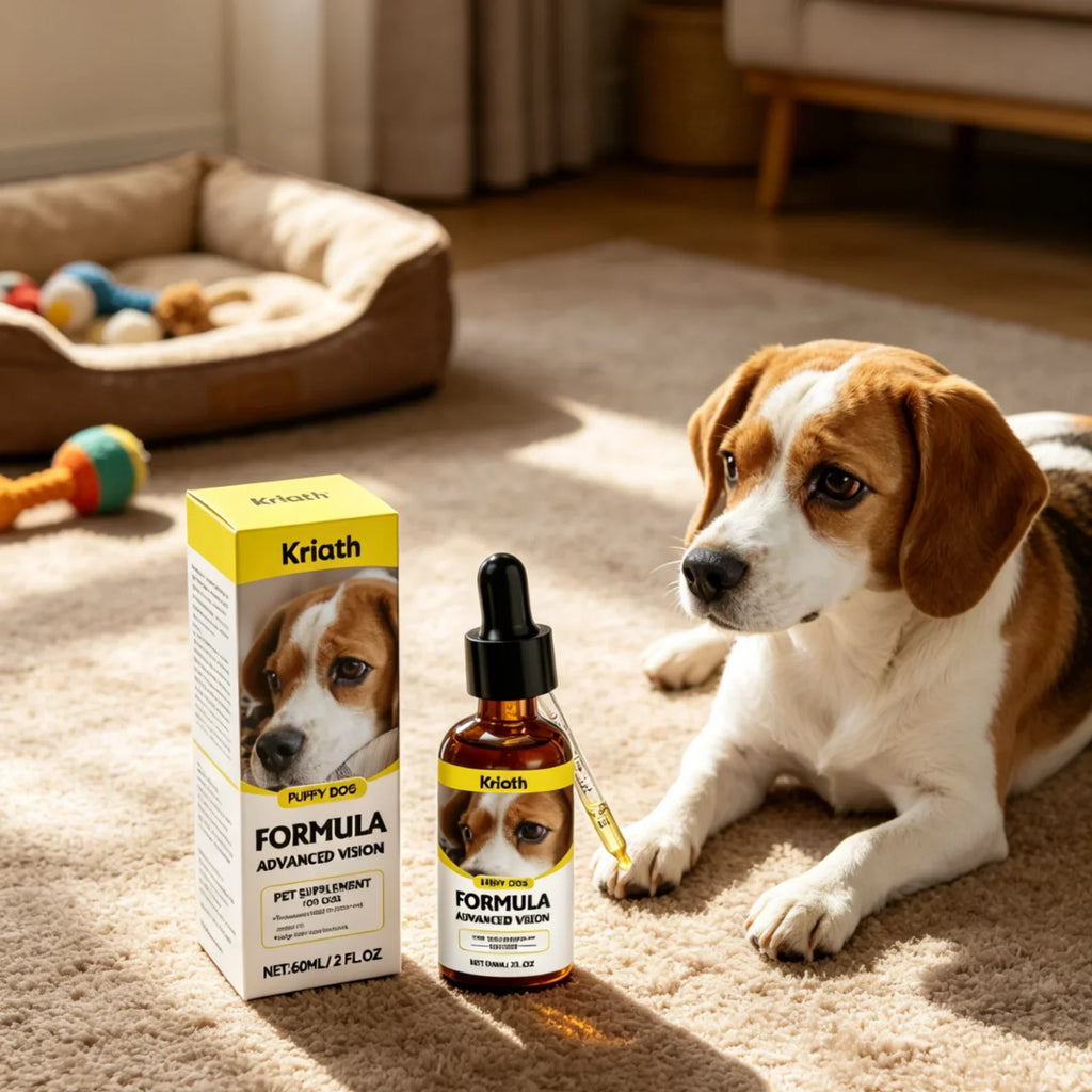 Kriath Dog Eye Supplements Canine Eye Protection Maintain Health Improve Nutrient Absorption Gentle Dog Vision Support Drop 60ml