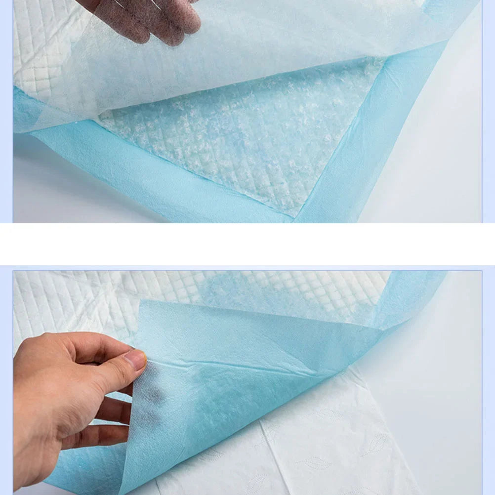 20Pcs Disposable Diaper Pad Baby Nursing Pad Water Absorption Changing Mat Breathable Nappy for Adults Cloth Blue Elderly Baby