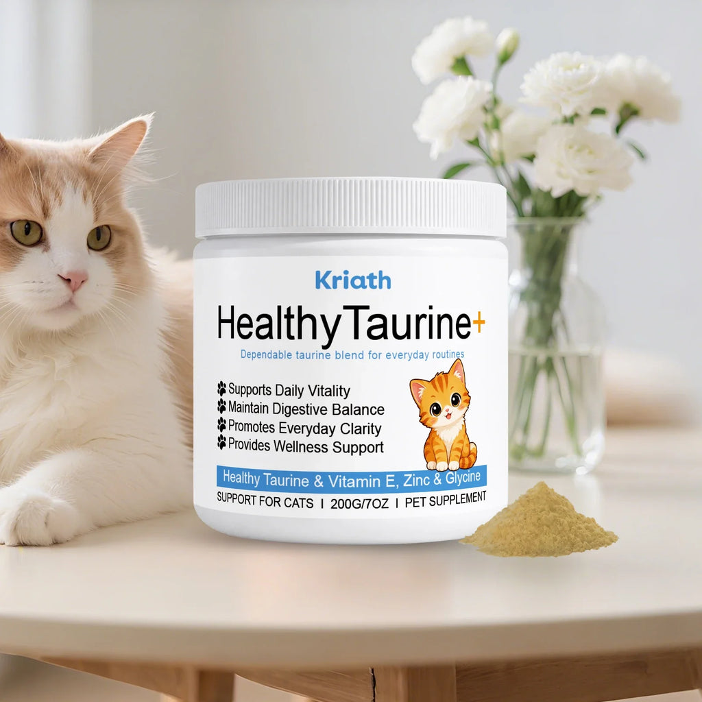 Cat Taurine Supplement Powder, Mild Formula Daily Nutrition Care Powder, Support Kitty Vitality & Wellness