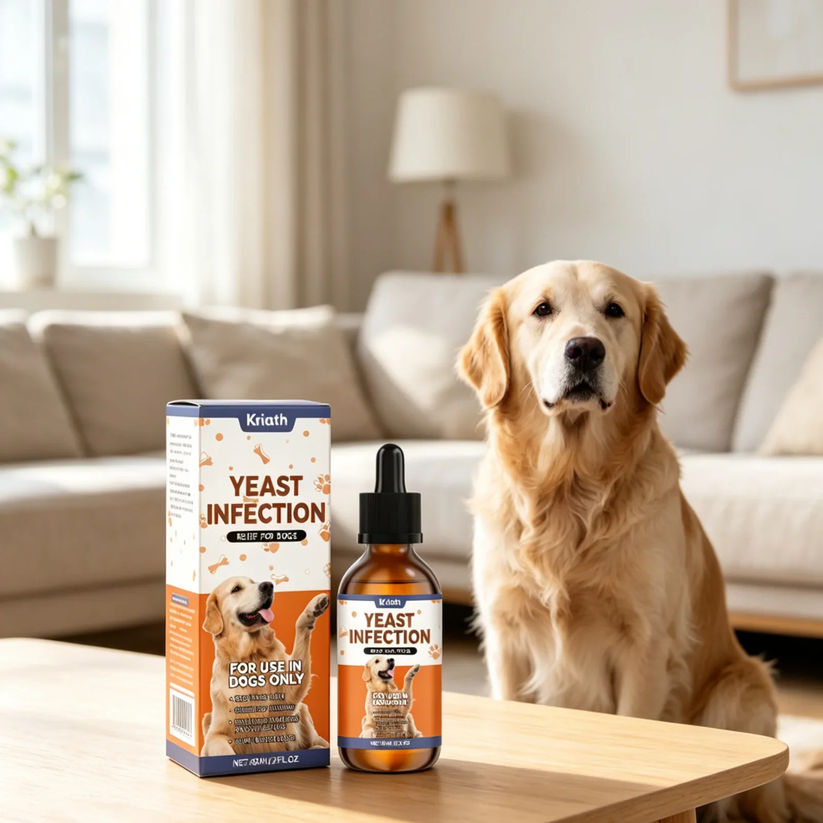 Kriath Dog Supplement Drops Promote Nutrient Absorption Improve Immune Defense Ability Gentle Formula Dog Oral Liquid Supplement
