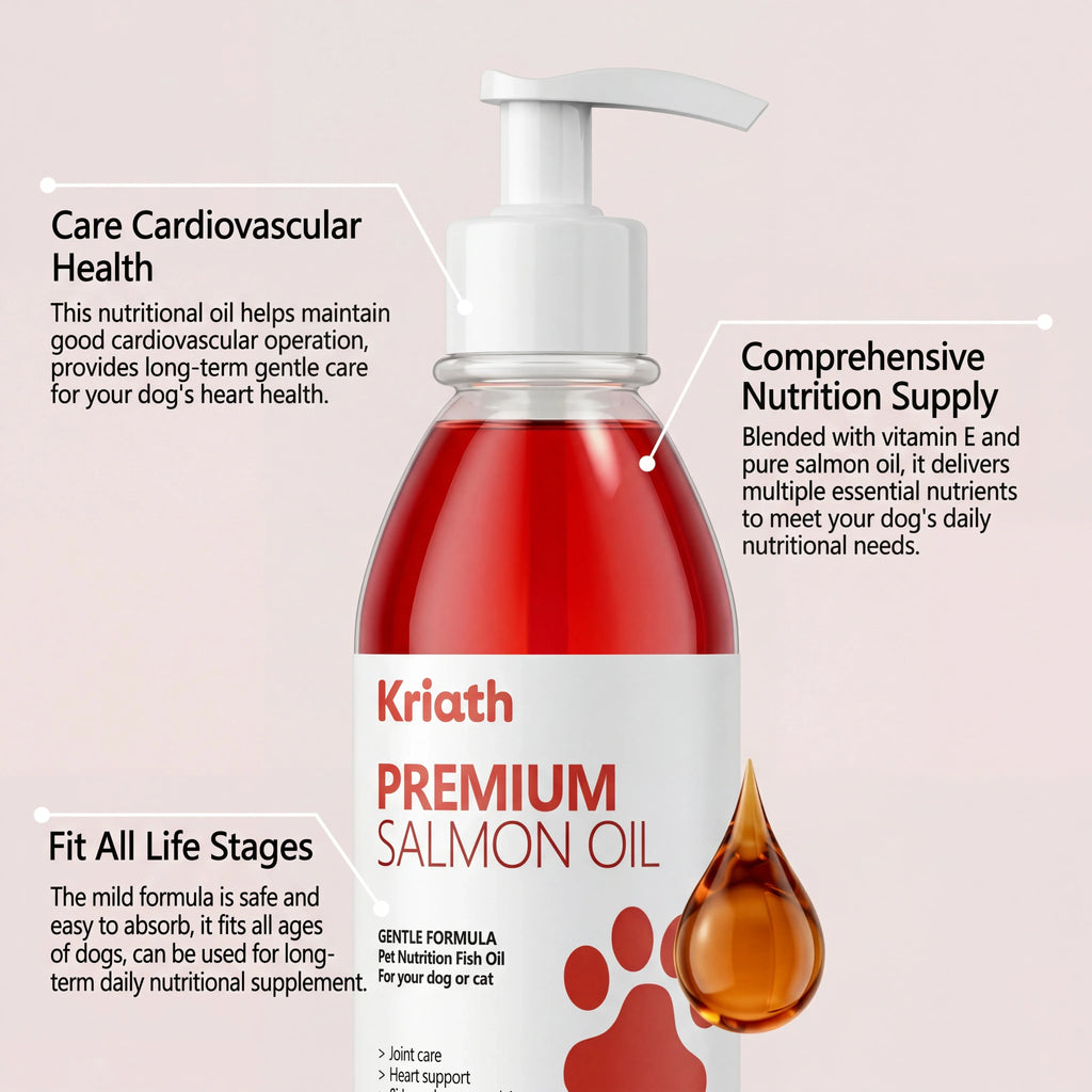 100ml Pure Salmon Oil for Dogs and Cats Omega 3 Fatty Acids Liquid Skin and Coat Supplement Joint Support Pet Health Supplies
