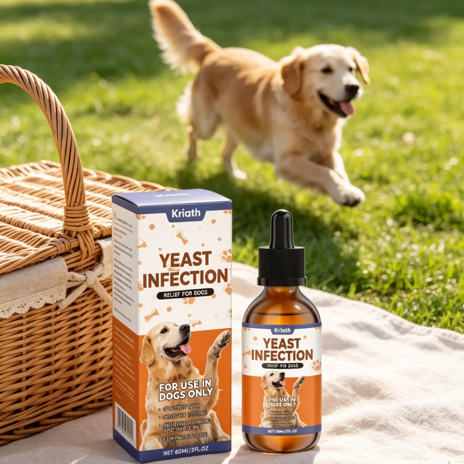 Kriath Dog Supplement Drops Promote Nutrient Absorption Improve Immune Defense Ability Gentle Formula Dog Oral Liquid Supplement