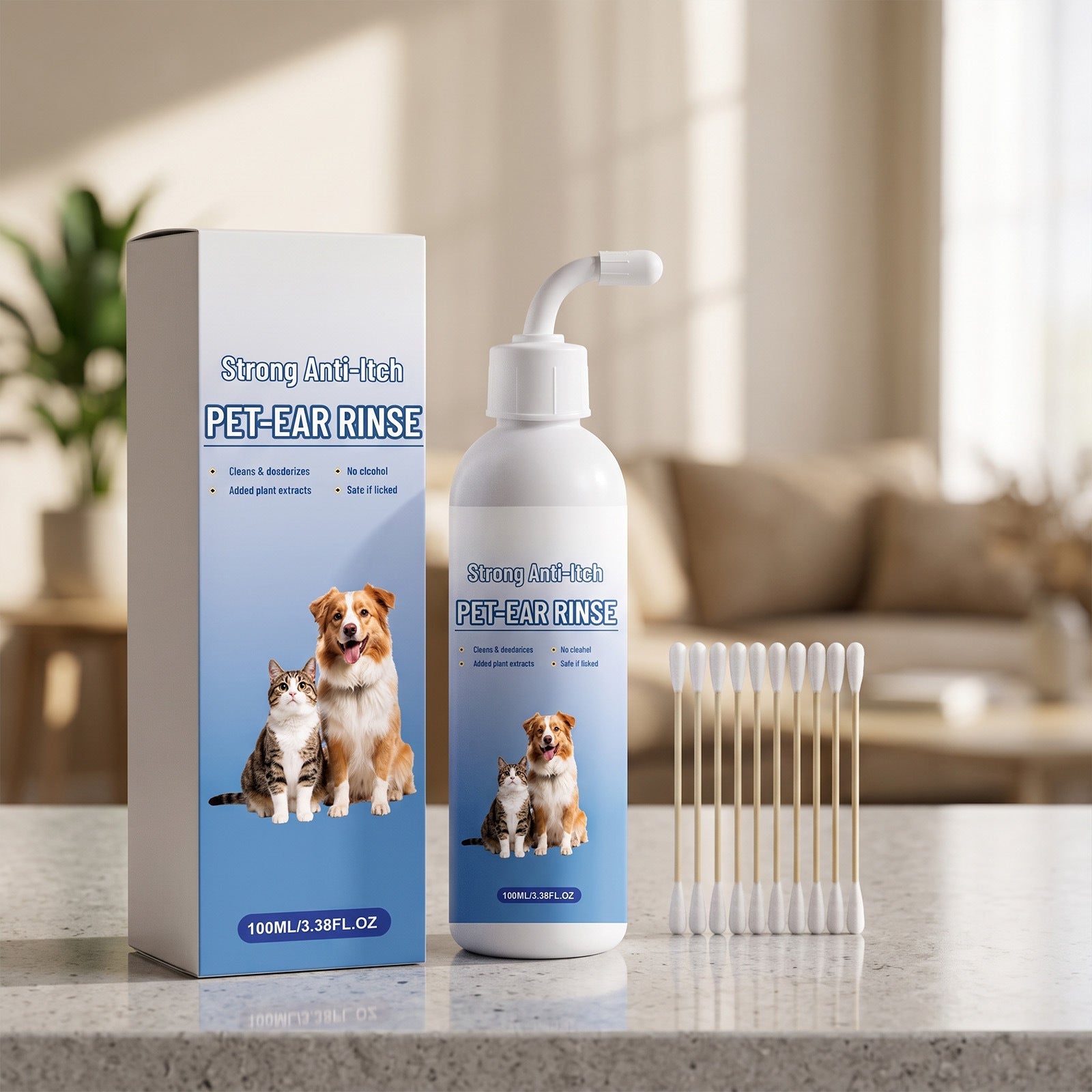 Pet Ear Cleaning Liquid Cat And Dog Ear Cleaning Liquid Gentle Cleaning Ear And Ear Canal Refreshing And Comfortable Daily Care