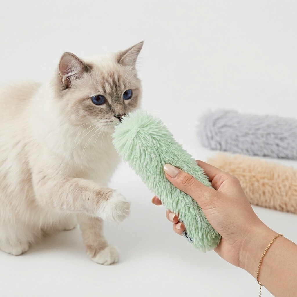 Interactive Catnip Plush Pillow