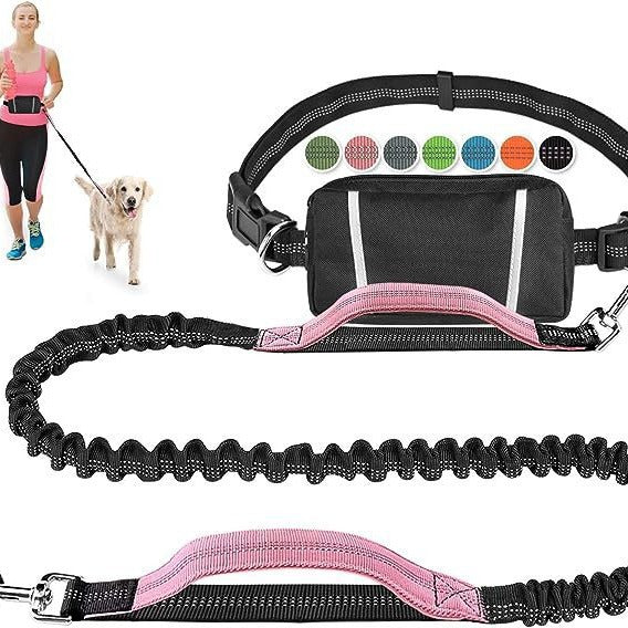 New Product Amazon Cross-Border Pet Dog Running Leash Set Reflective Night Running Waist Bag