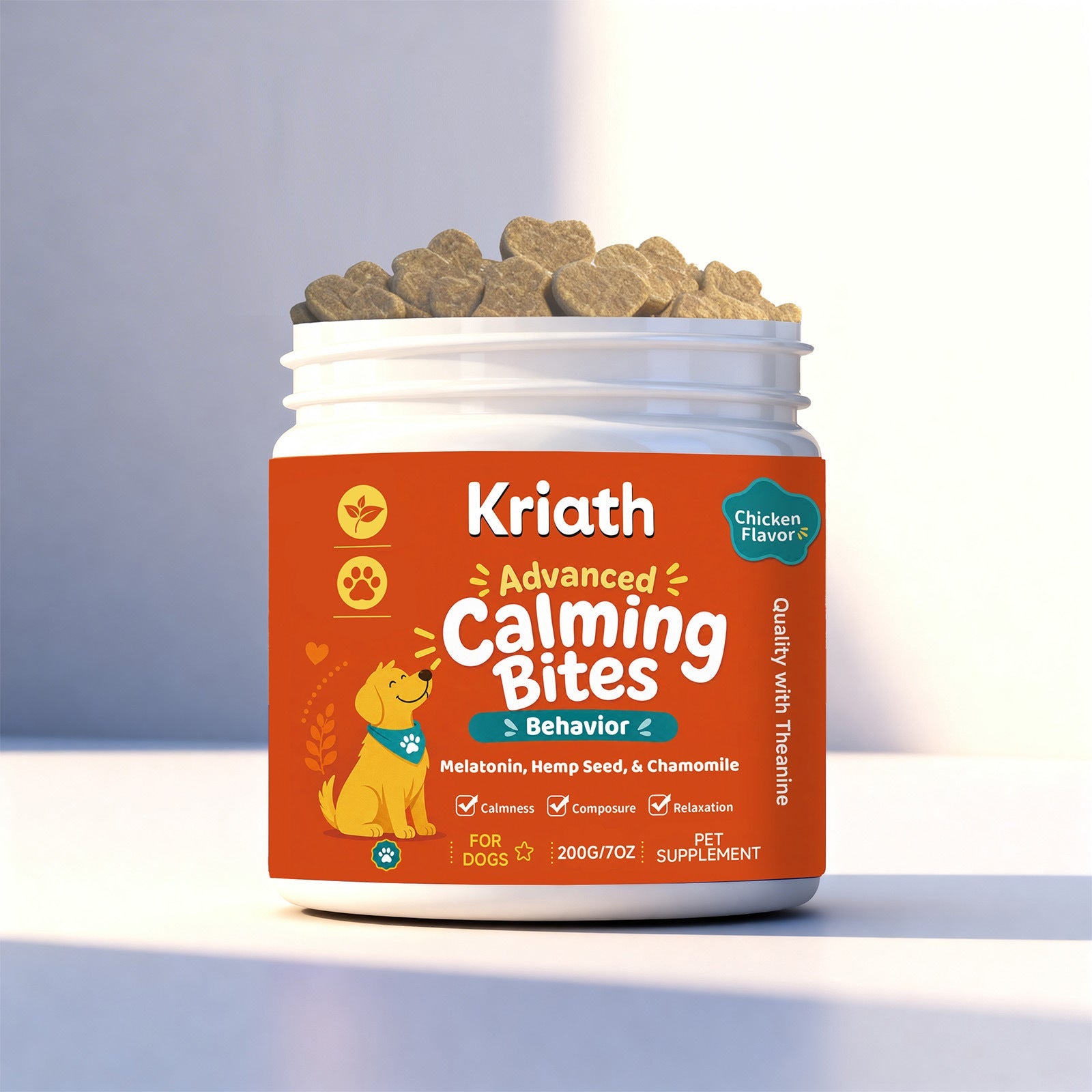 Dog Nutritional Chewable Tablets Help Dogs Take Care Of Daily Behavior Balance And Peaceful Rest Care