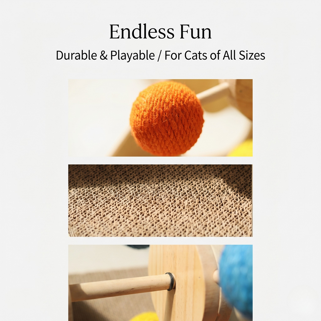 Interactive Ferris Wheel Cat Scratcher