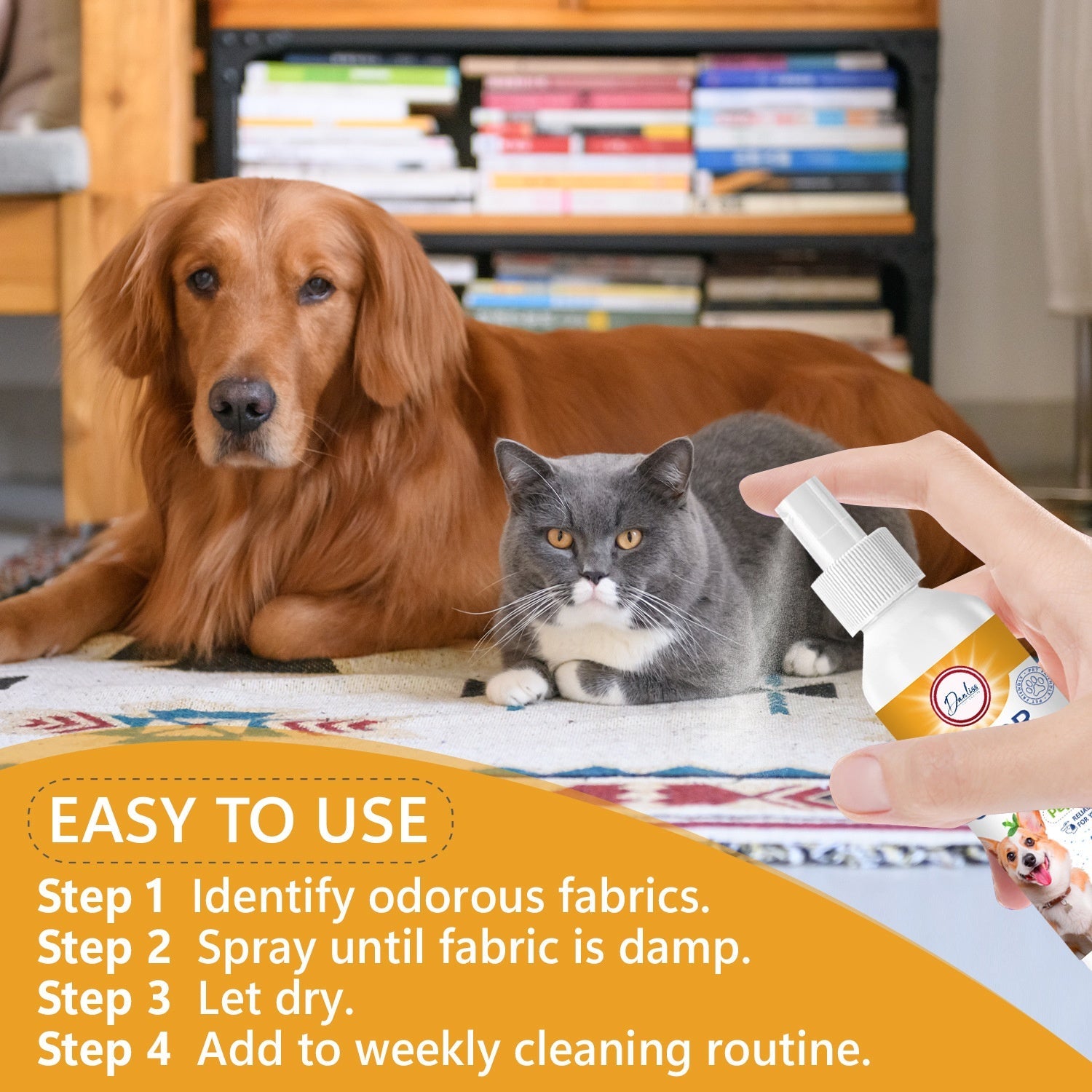 Cat And Dog Antibacterial Long-lasting Deodorizing Pet Air Freshener Spray