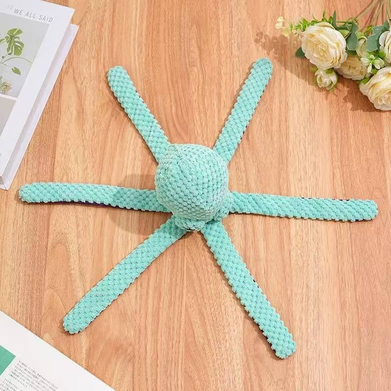 Squeaky Six-Legged Octopus Plush Chew Toy For Cats & Dogs