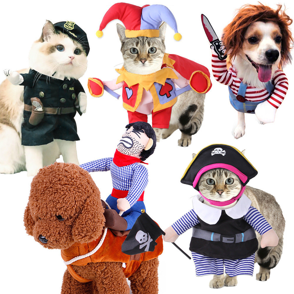 Pet Costume Cat Transformation Funny Holiday Dress-Up Outfit