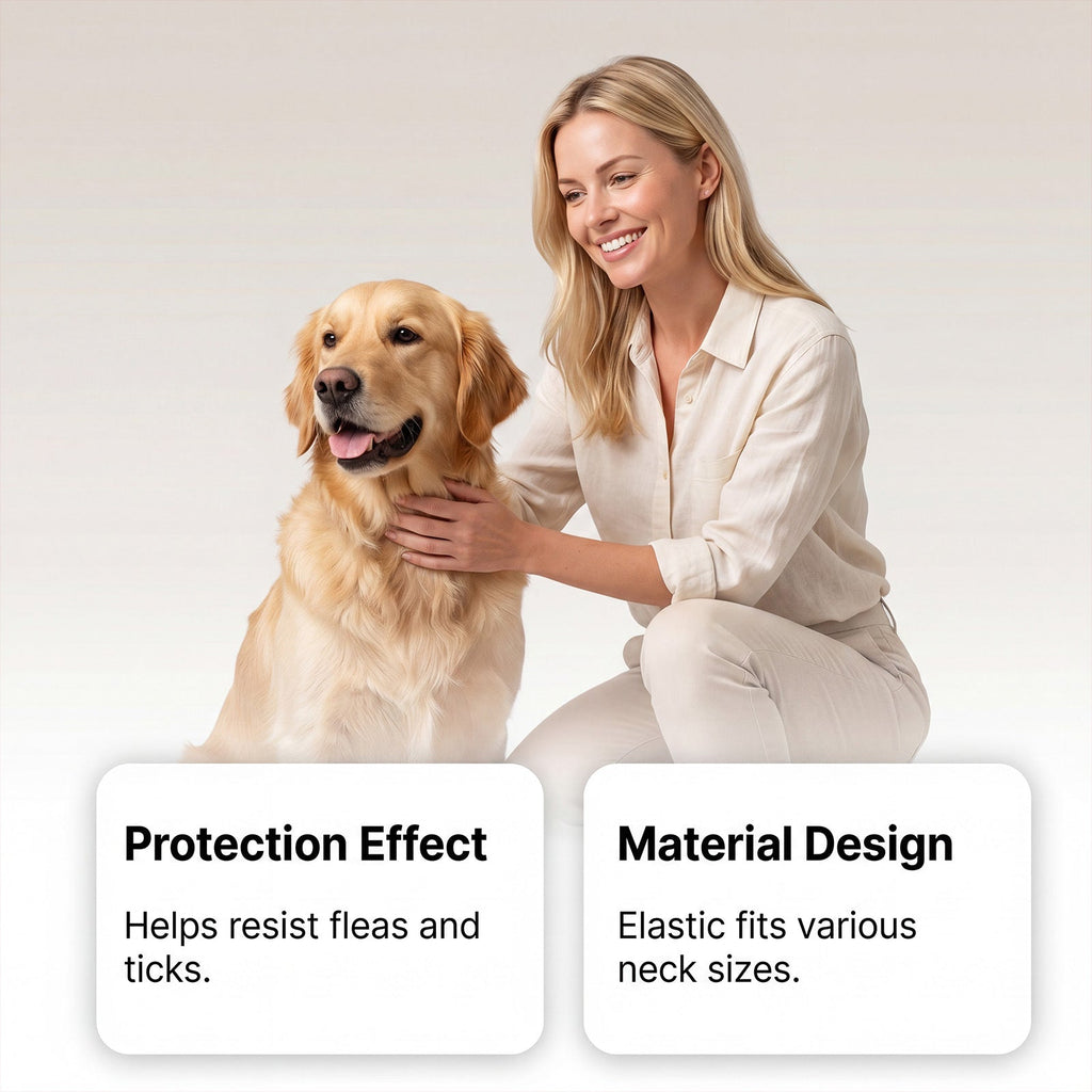Eeljoy Flea And Tick Collar For Dogs, Waterproof And Effective In Repelling Fleas And Ticks, External Protection For Dogs