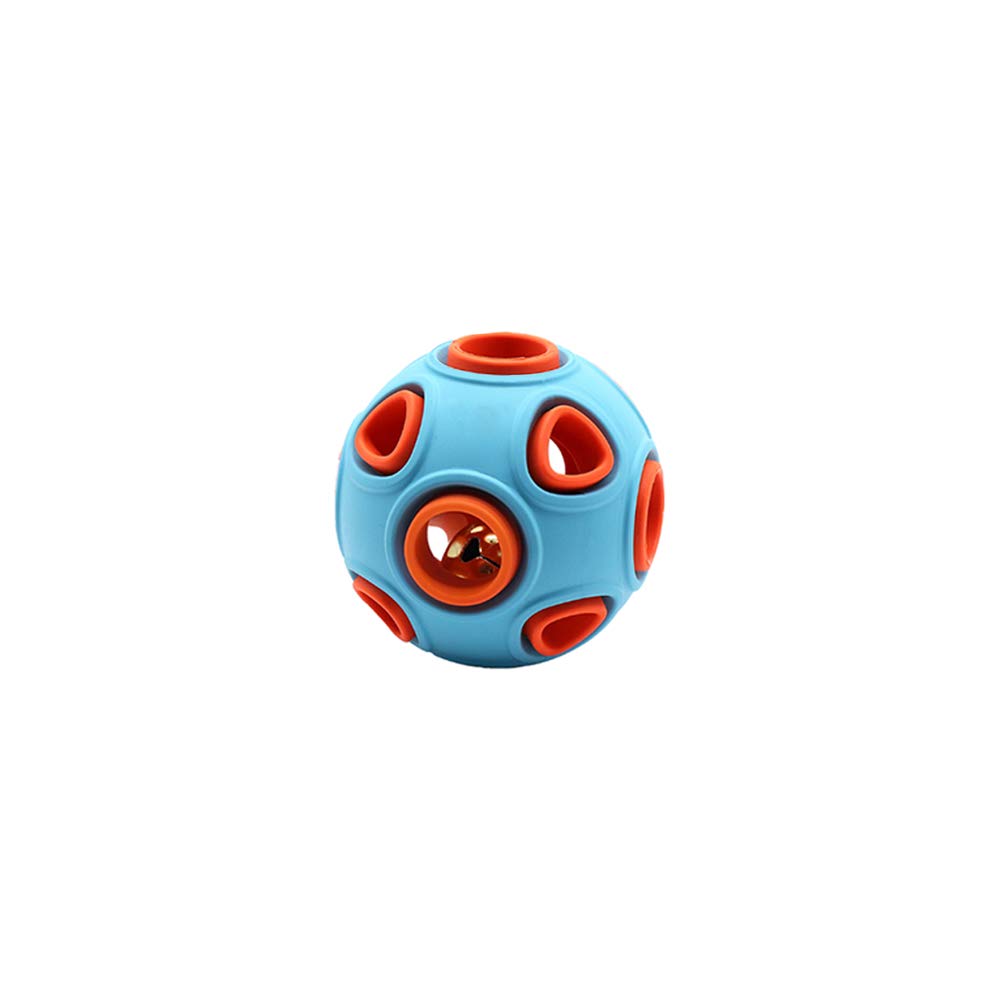 Dog Ball Toy, Dog Interactive Toy With Ring Bell Squeak Toys Dog Rubber Bouncy Ball Pet Exercise Game Puzzle Ball To Increase IQ Search & Catch Bite Resistant Chewing Toy